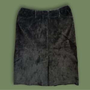 Vintage Danier Suede Leather Pencil Skirt